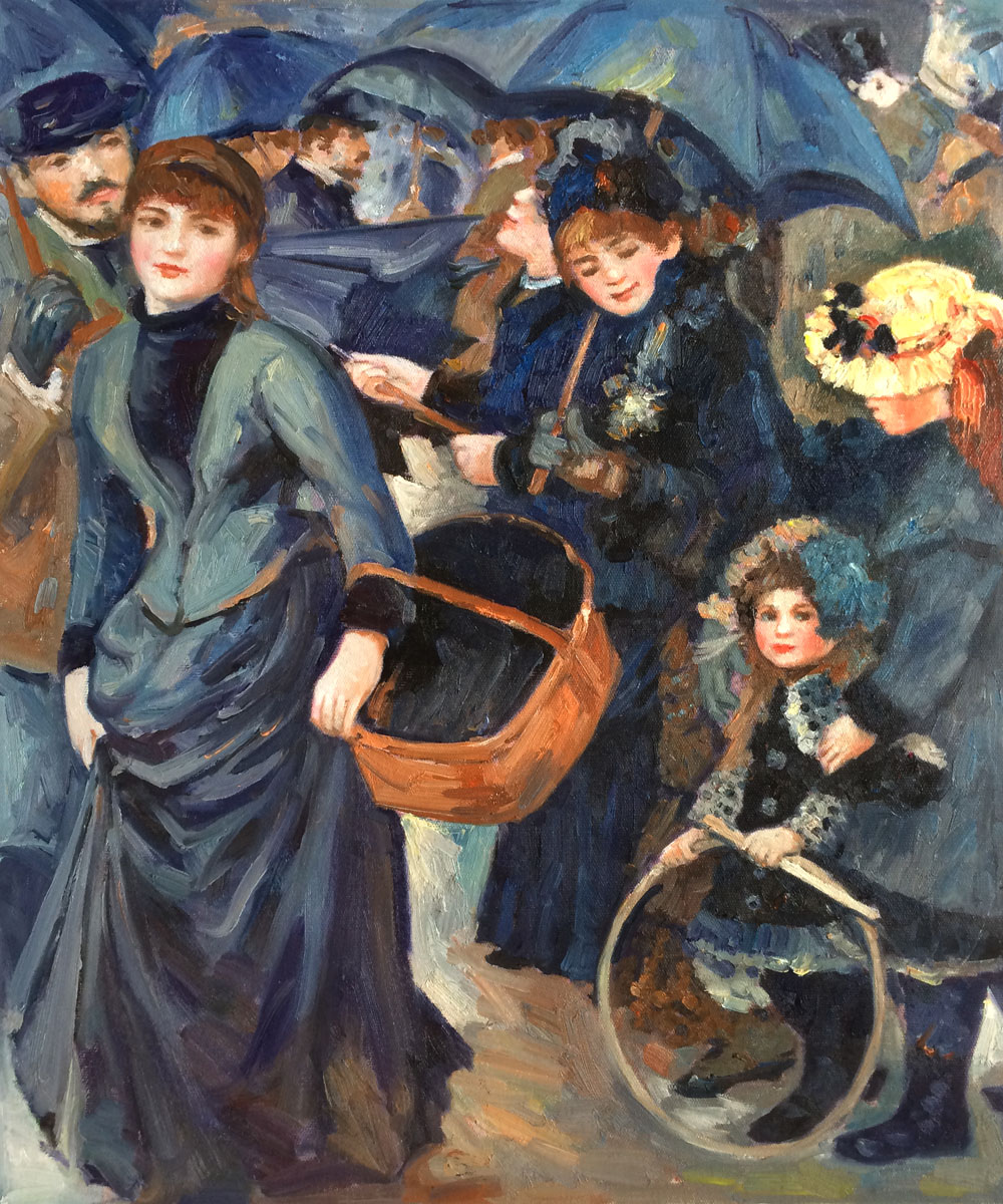 The Umbrellas by Renoir - Pierre-Auguste Renoir painting on canvas